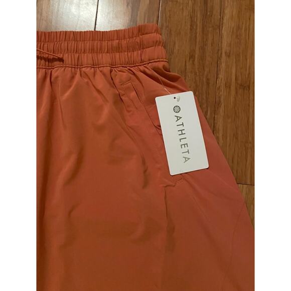 Athleta Arrival MIDI Skirt Size 14 Sunbaked Clay Red NWT Fall Travel Comfort $89 - Picture 6 of 6